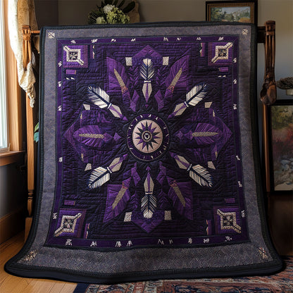 Mystic Purple Feather WY0503117CL Quilt