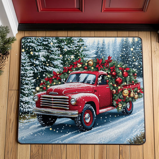 Red Truck Glow CW1408065CL Doormat