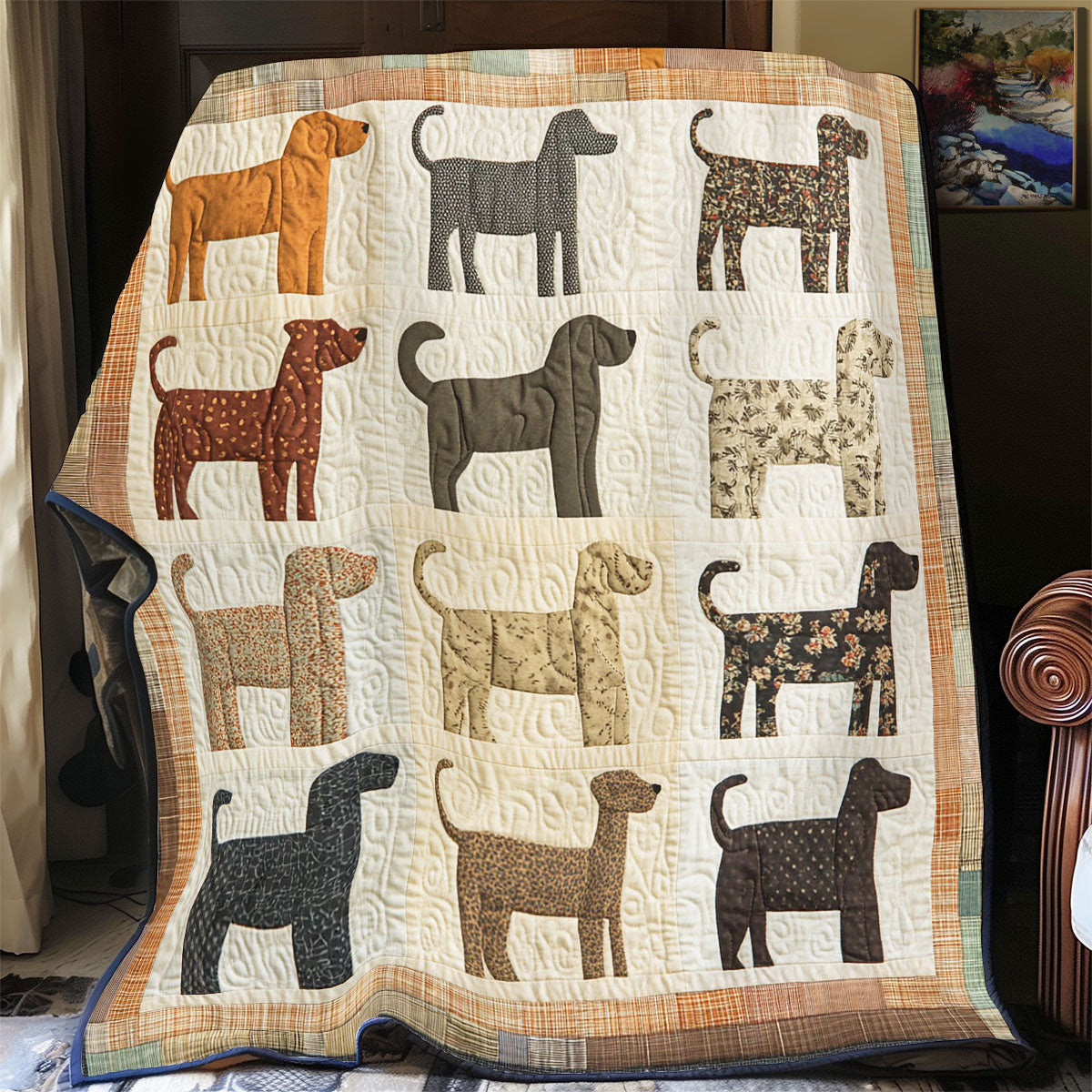 Dogs WY0402014CL Quilt