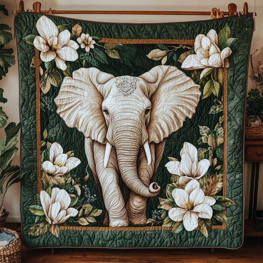 Elephant And Magnolia WY3103026CL Quilt