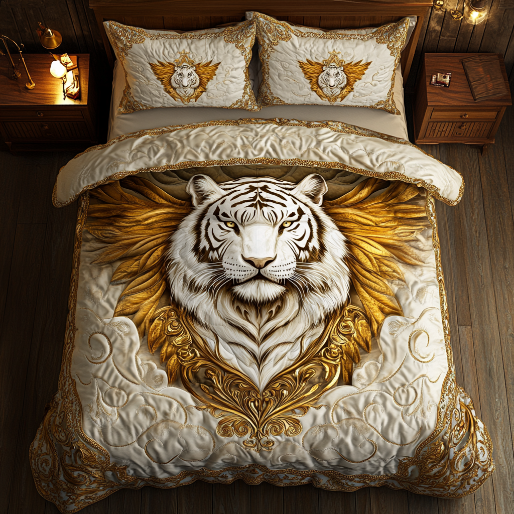 Royal White Tiger WY1001078CL Duvet Cover Set