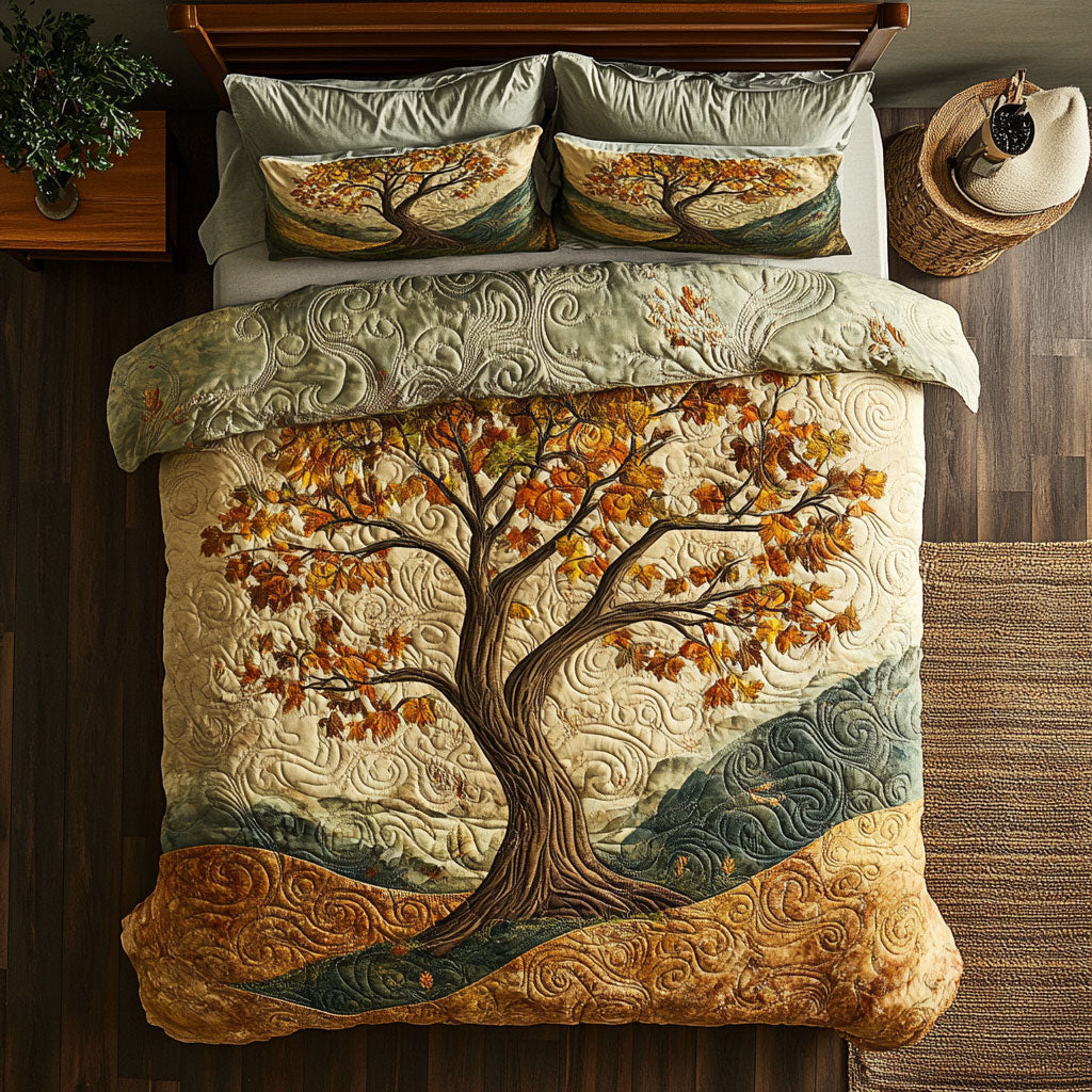 Amber Foliage WY1703003CL Duvet Cover Set