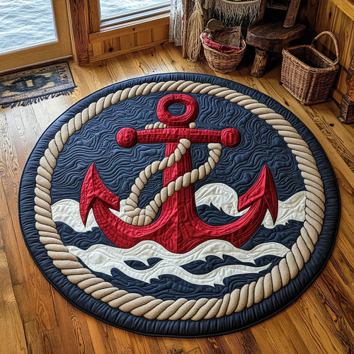 Anchor Embrace WY1004043CL Quilted Round Mat