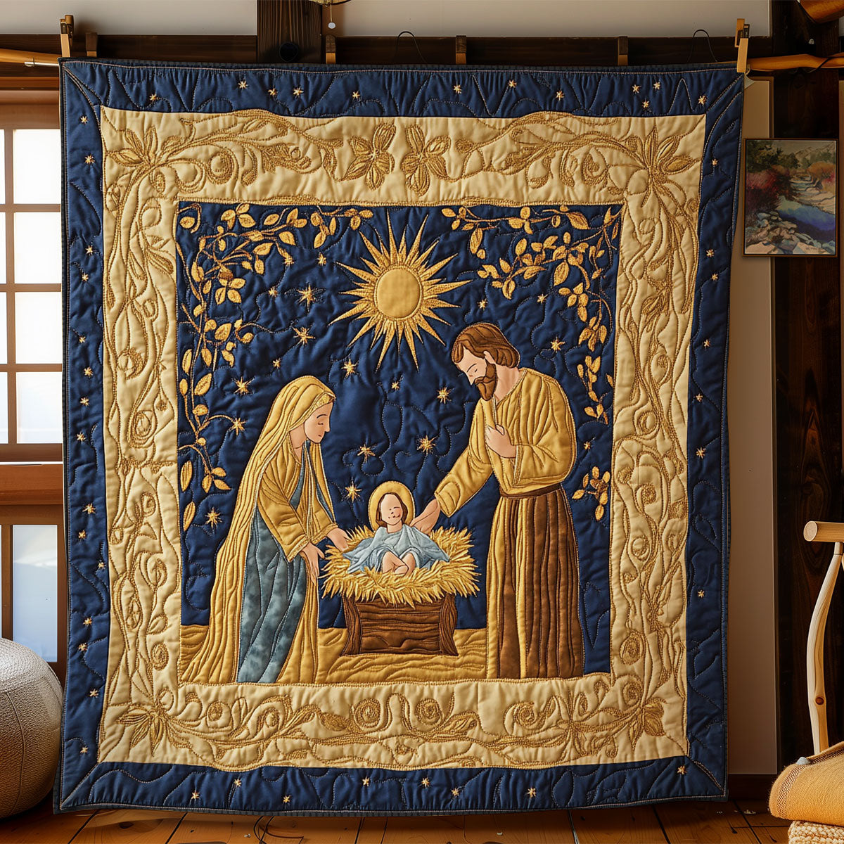 Royal Night Holy Family WY1303077CL Quilt