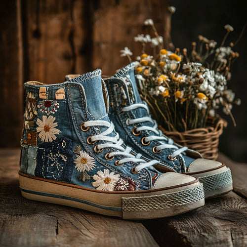 Patchwork Bloom WJ0409008CL Canvas High-Tops
