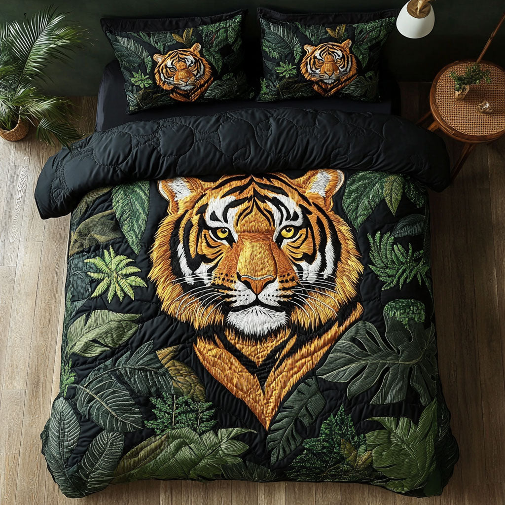 Tiger In Forest WY2602036CL Duvet Cover Set