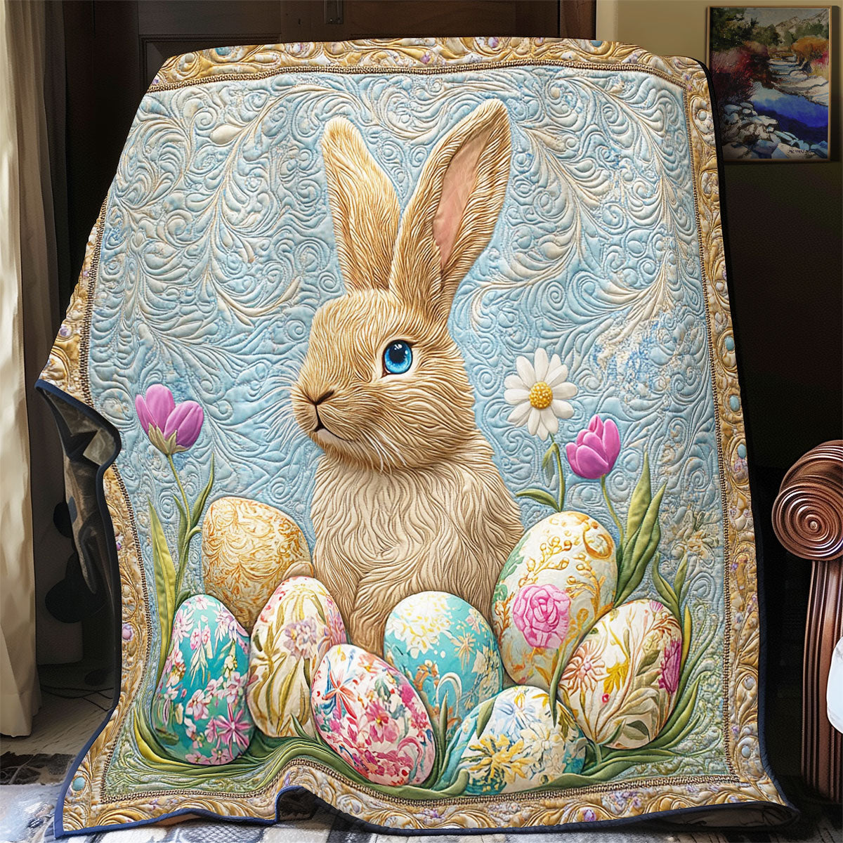 Easter Egg Bunny WY1103015CL Quilt