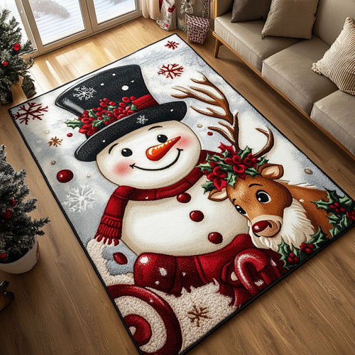 Snowman and Friend CW1508038CL Area Rug