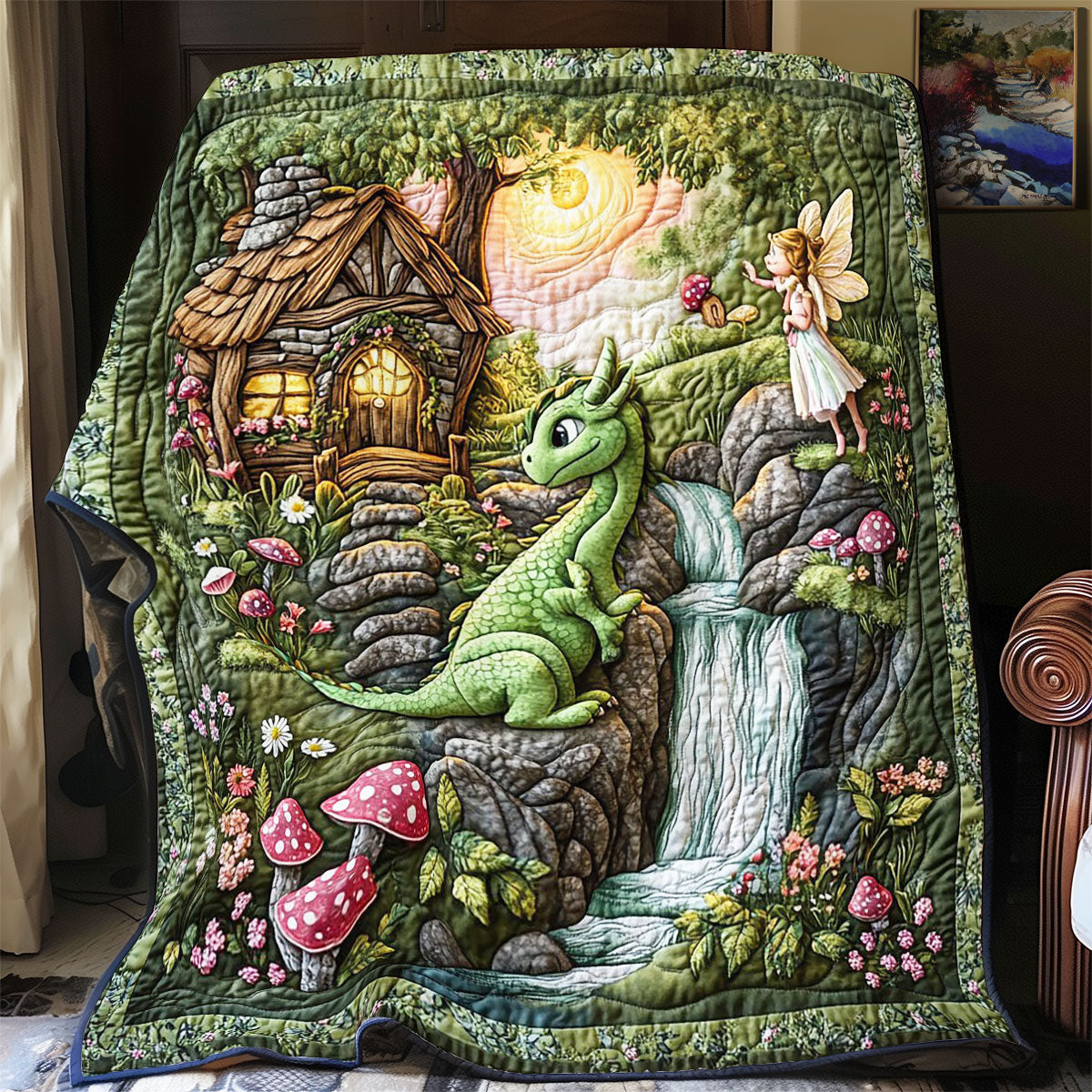 Fairy and Dragon WY0306089CL Quilt