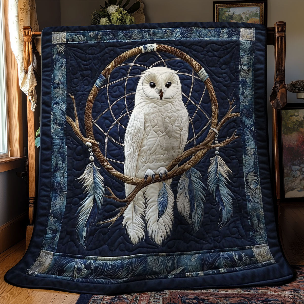 Majestic Owl In Dreamcatcher WY1002102CL Quilt