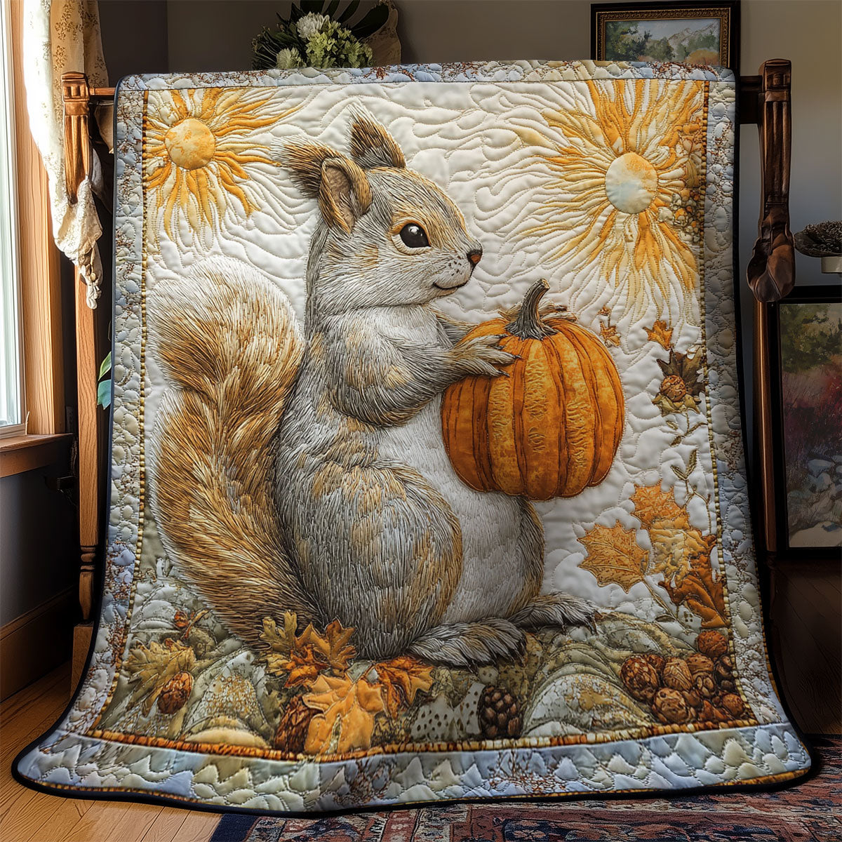 Squirrel Bounty WY1403040CL Quilt