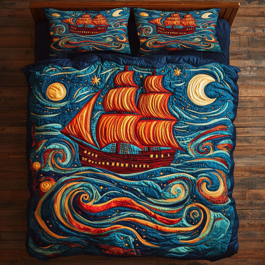 Colorful Sailboat WY1705002CL Duvet Cover Set