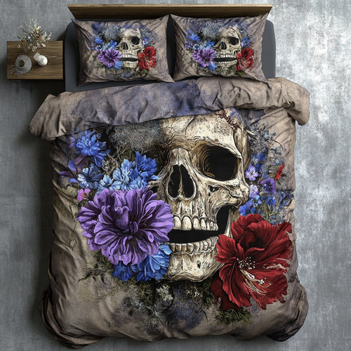 Floral Skull WU1701010CL Duvet Cover Set