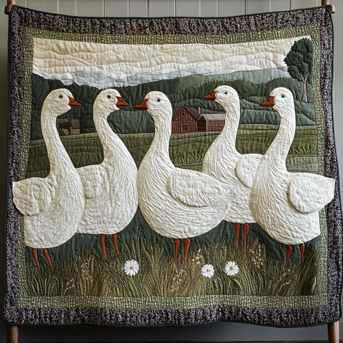 Geese Among The Wildflowers WU1303026CL Quilt