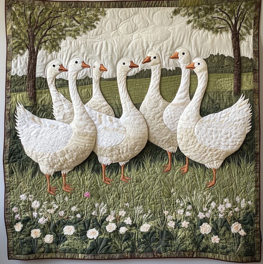 Geese Country Charm WU1303028CL Quilt