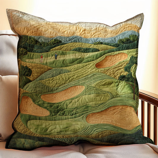 Golf Course WU1002054CL Quilt Pillow Case