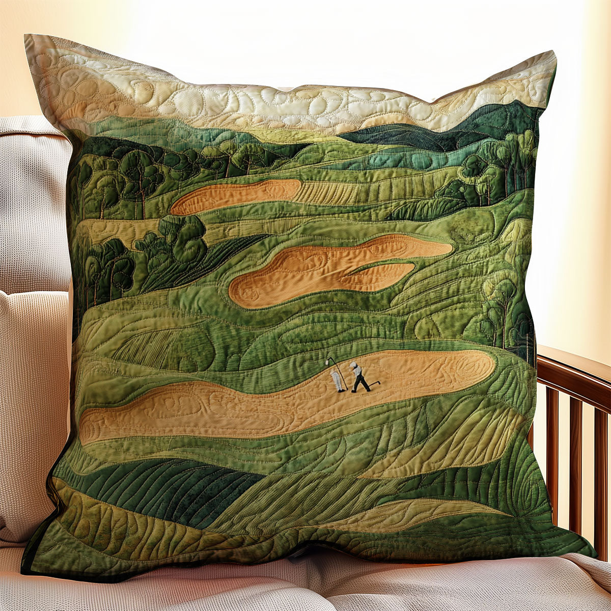 Golf Course WU1002055CL Quilt Pillow Case