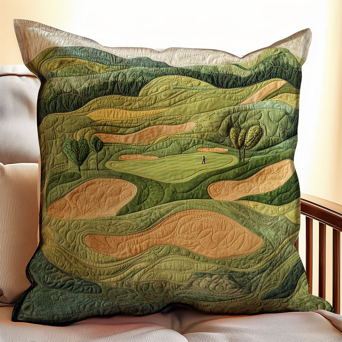 Golf Course WU1002056CL Quilt Pillow Case