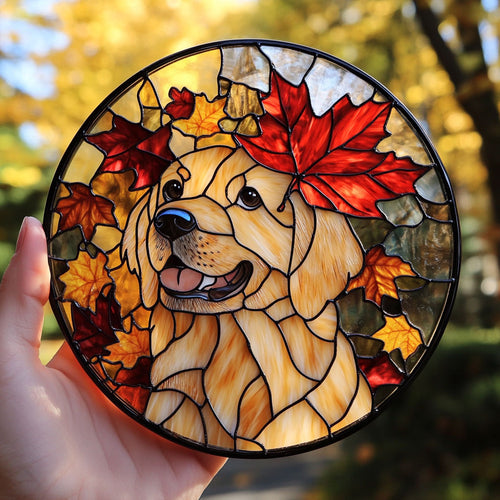 Happy Goldie WU1601044CL Stained Glass Suncatcher