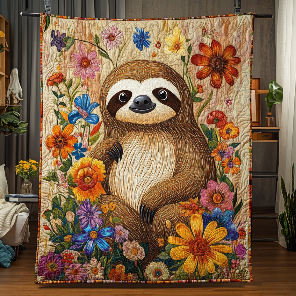 Happy Sloth WU0401114CL Quilt