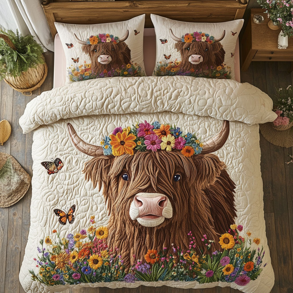 Highland Cowboy Autumn Vibes WU0503032CL Duvet Cover Set