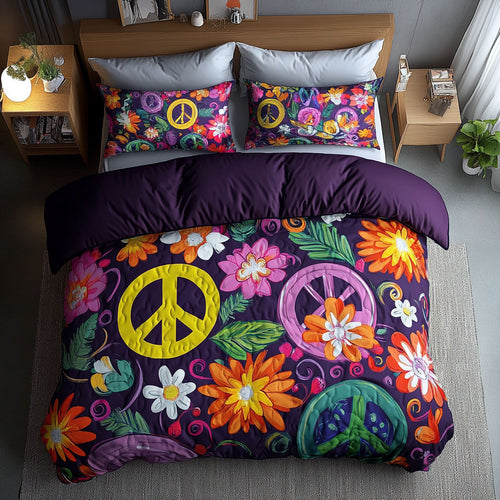 Hippie Peace Sign WU0302047CL Duvet Cover Set