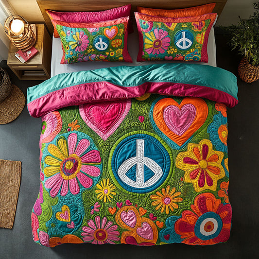 Hippie Peace Sign WU0302049CL Duvet Cover Set