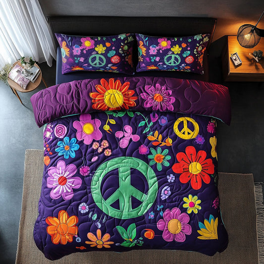 Hippie Peace Sign WU0302050CL Duvet Cover Set