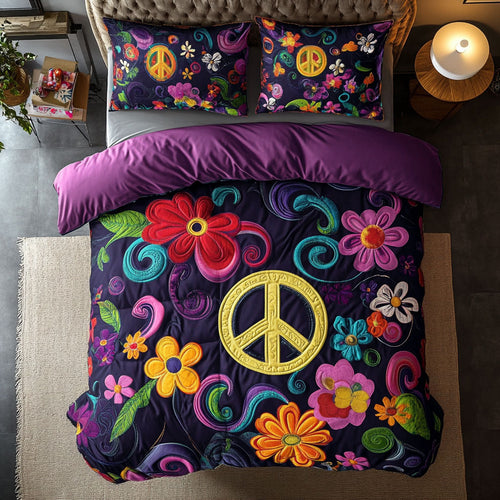 Hippie Peace Sign WU0302052CL Duvet Cover Set