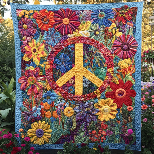 Hippie Peace Sign WU1801016CL Quilt