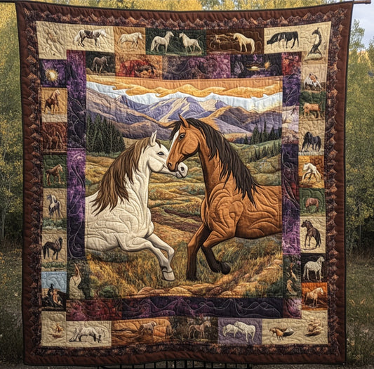 Horse Into The Wild WU0401040CL Quilt