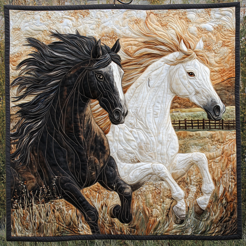 Horse Running In The Field WU0301022CL Quilt