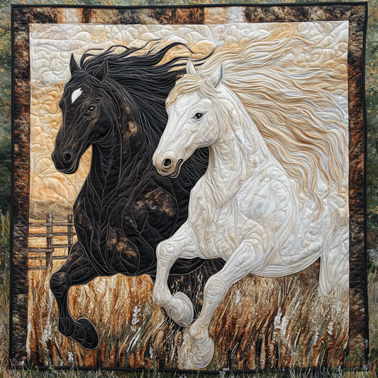 Horse Running In The Field WU0301024CL Quilt