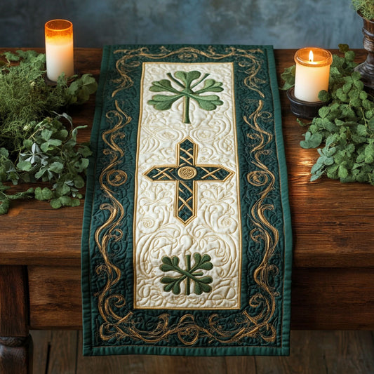 Irish Celtic Cross WU0303067CL Quilted Table Runner