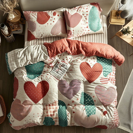 Lovely Heart Patchwork WU1202024CL Duvet Cover Set