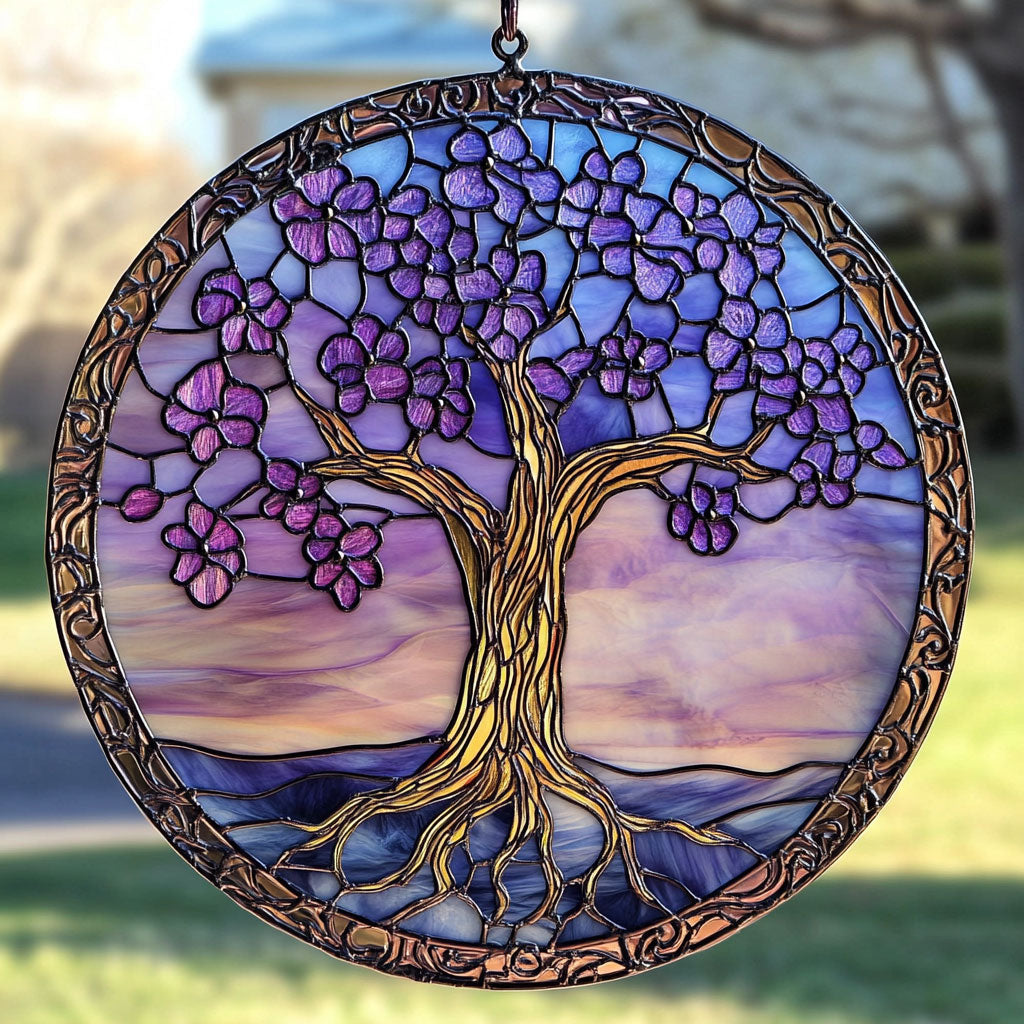 Magical Tree Of Life WU1402014CL Stained Glass Suncatcher