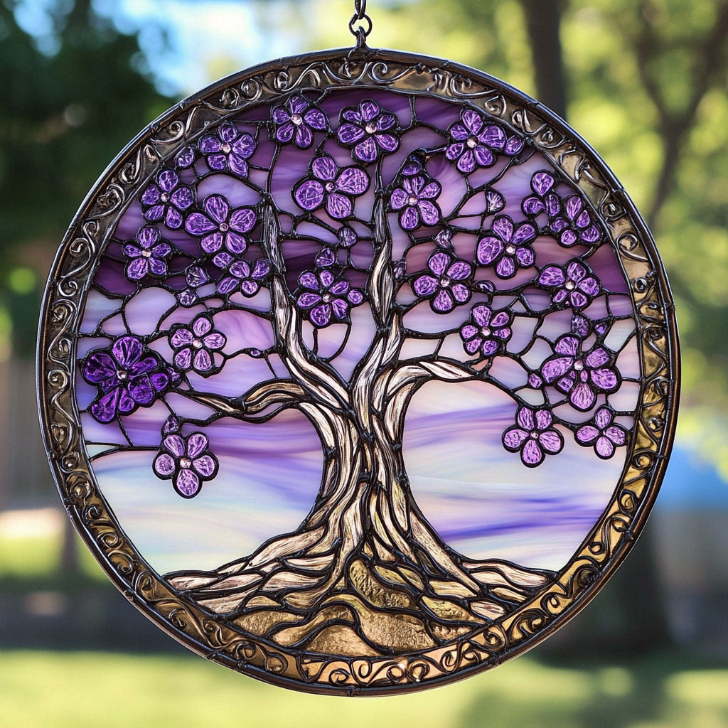 Magical Tree Of Life WU1402016CL Stained Glass Suncatcher