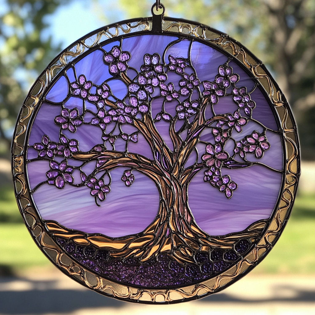 Magical Tree Of Life WU1402017CL Stained Glass Suncatcher