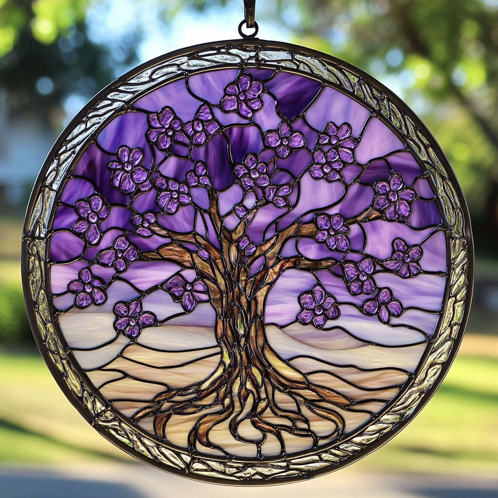 Magical Tree Of Life WU1402018CL Stained Glass Suncatcher