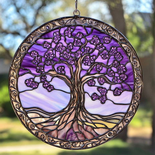 Magical Tree Of Life WU1402019CL Stained Glass Suncatcher