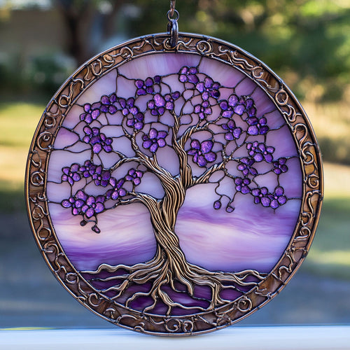 Magical Tree Of Life WU1402020CL Stained Glass Suncatcher