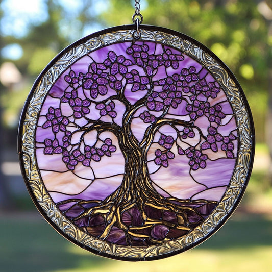 Magical Tree Of Life WU1402021CL Stained Glass Suncatcher