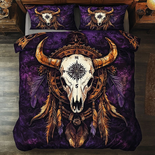 Majestic Bull Skull WU2602009CL Duvet Cover Set