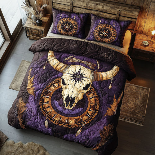 Majestic Bull Skull WU2602010CL Duvet Cover Set