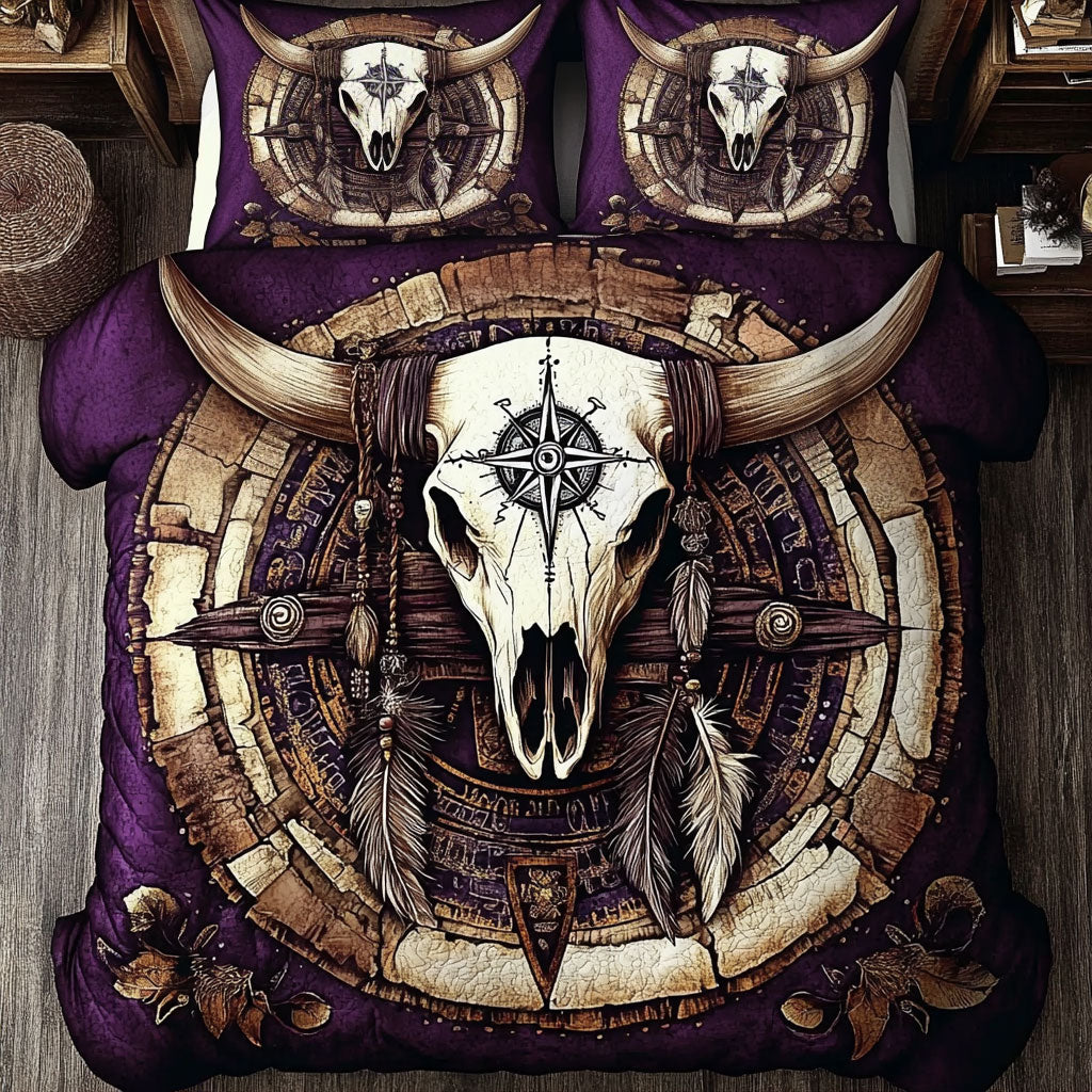 Majestic Bull Skull WU2602011CL Duvet Cover Set