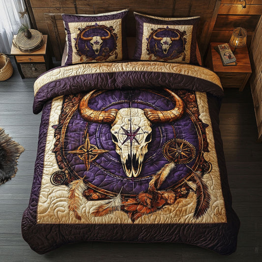 Majestic Bull Skull WU2602013CL Duvet Cover Set