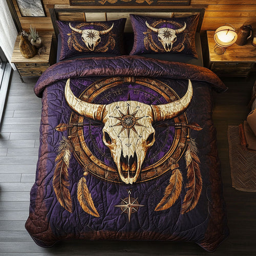 Majestic Bull Skull WU2602014CL Duvet Cover Set