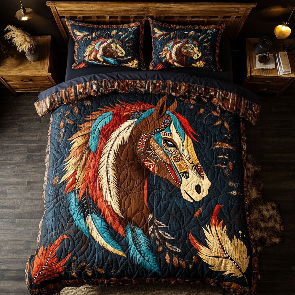 Majestic Tribal Horse WU1003009CL Duvet Cover Set