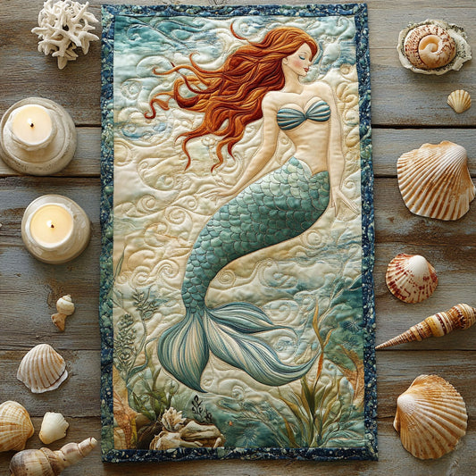 Mermaid Ocean Is Calling WU0303059CL Quilted Table Runner