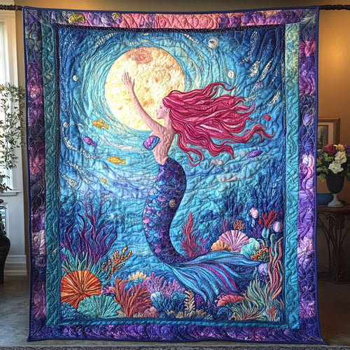 Mermaid Ocean Waves WU0503021CL Quilt